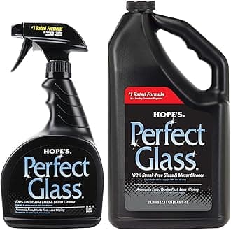 Perfect Glass Cleaner, Streak-Free, Ammonia-Free Window, Mirror, Screen, and Shower Door Cleaner, Indoor and Outdoor Glass Surfaces, 32 Fl Oz Spray Bottle and 67.6 Fl Oz Refill, Pack of 1
