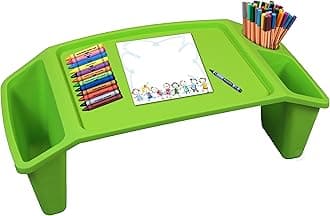 Basicwise QI003253G Kids Lap Desk Tray, Portable Activity Table, Green, 1 piece