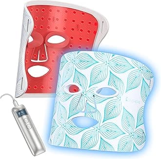 Red Light Therapy for Face, LED Face Mask Light Therapy, 5 Light Modes, 432 High-Density Light Beads, Red Light Therapy Mask for Acne, Wrinkles, Skin Rejuvenation, Professional Home Skincare