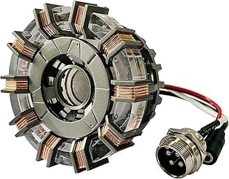Lonyiabbi Arc Reactor mk2 1:1 Scale Collectible Toy Display with Vibration-Activated Interactive Glow Effect, USB Powered, Fully Assembled