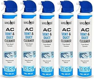 Kangaroo® Car AC Vent & Duct Cleaner Odor Neutralizer Spray Form with Long Nosal Pipe for Effective Cleaning 400 ml - Pack of 5