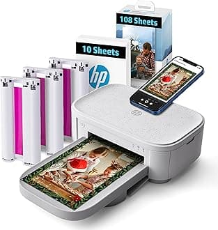 HP Sprocket Studio Plus 4x6 Instant Photo Printer – 118 Sheets & Cartridge Bundle - Wireless, Wi-Fi, Premium Dye Sublimation - Vibrant Color Pictures - Editing App for Fun, Creative Photos