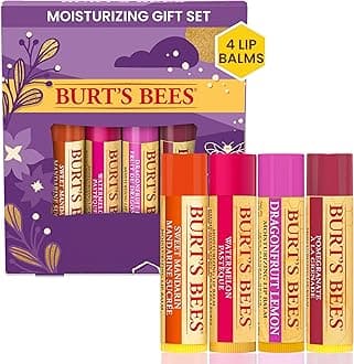 4 Lip Balms, Beeswax Bounty Set, Pomegranate, Sweet Mandarin, Coconut And Pear & Watermelon