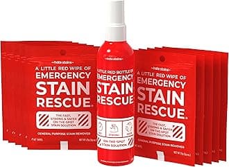Emergency Stain Rescue Stain Remover – All Purpose Direct Spray For Carpet, Upholstery, Clothes, Add to Laundry. Works on Fresh & Old Organic or Inorganic Stains (4oz Spray Bottle & 10 Wipes)