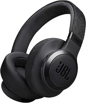 LIVE 770NC Wireless Over-Ear Headphones – Adaptive Noise Cancelling, JBL Signature Sound, 70H Battery, Smart Ambient & Bluetooth 5.3, JBLLIVE770NCBLK, Black