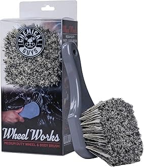 ACCG09 Wheel Works Medium Duty Wheel & Body Brush, (Safe for Cars, Trucks, SUVs, RVs, Motorcycles, & More) Gray