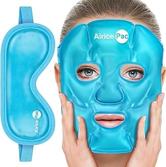 Colding Ice Face Mask and Cooling Eye Mask for Puffy Eyes & Migraine Relief, Gel Eye Mask, Cool Face Masks for Dark Circles, Eye Surgery, Sleeping, Pressure, Headaches, Skin Care