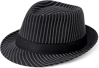 BABEYOND1920s Panama Fedora Hat Cap for Men Gatsby Hat for Men 1920s Mens Gatsby Costume Accessories, C-black Stripes, One size