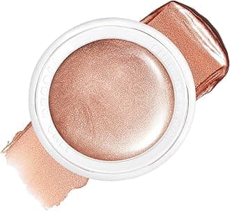 RMS Beauty Luminizer Highlighter - Creamy Light-Reflective Organic Face Makeup Palette for Dewy, Glowing & Nourished Skin - Peach (0.17 Ounce)