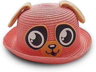 VRITRAZ Baby Boy's and Girl's Kids Children Cute Printed Cartoon Gift Summer Fancy Dress Straw Fasion Hat Cap 2