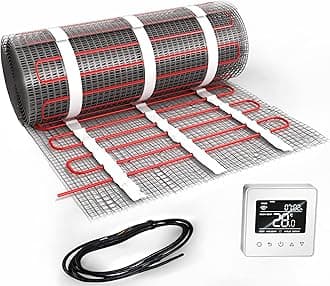 EconoHome Underfloor Electric Heating Mat - Fluoropolymer Heated Mat for Indoor Home Underfloor Insulation - Suited for Tile, Wood or Laminate - Inclusive of WiFi Smart Thermostat - 3 Square Metres