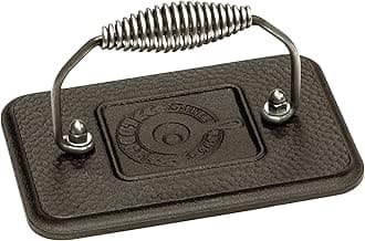 Cast Iron Grill Pan, (Black, 6.75 x 4.5 Inch)