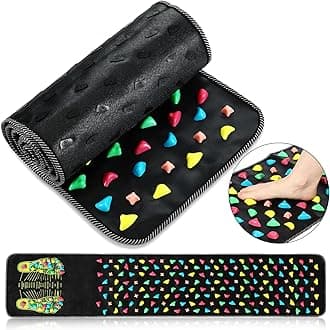 BBTO Foot Massage Mat Reflexology Walk Stone Road for Acupressure Foot Massage Acupoint Mat for Long Sitting Elderly Students and Office Workers(68.9 x 13.78 Inches)