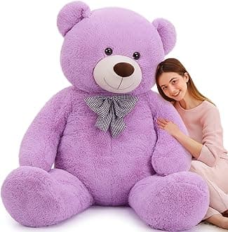 MaoGoLan Big Teddy Bear 6 Feet,Life Size Huge Teddy Bear Plush Stuffed Animal,Adorable and Soft Purple Teddy Bear Gift for Christmas,Valentines,Birthday,or Long Distance