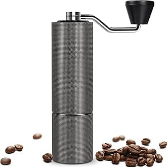 TIMEMOREC2 Max Hand Coffee Grinder, Stainless Steel Burr Manual Coffee Grinder for Espresso to French Press, Gray