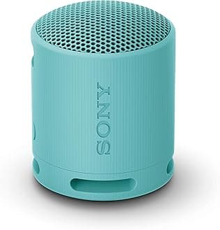 Sony SRS-XB100 Wireless Bluetooth Portable Lightweight Super-Compact Travel Speaker, Extra-Durable IP67 Waterproof & Dustproof, 16 Hrs Batt, Versatile Strap, Extra Bass & Hands-Free Calling-Blue