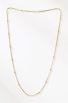 Gold Plated Traditional Design Long Necklace/Chain for Women and Girls
