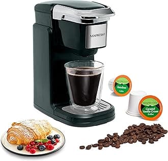 Mixpresso Coffee Mixpresso - Single Serve Coffee Maker | Compatible with K-Cups | Quick Brew Technology with Auto Shut-Off | One Touch Function | Programmable Features | Available in Dark Grey & Black Color