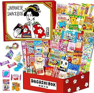 Japanese Snacks & Candy 50 Piece Dagashi Set Gift (Box) Japan snack box, Variety Assortment, chips variety pack, Gift Snack Box, Holiday Gifts, birthday gift,japanese candy dollar,Kitkat,Matcha Valentine's Day