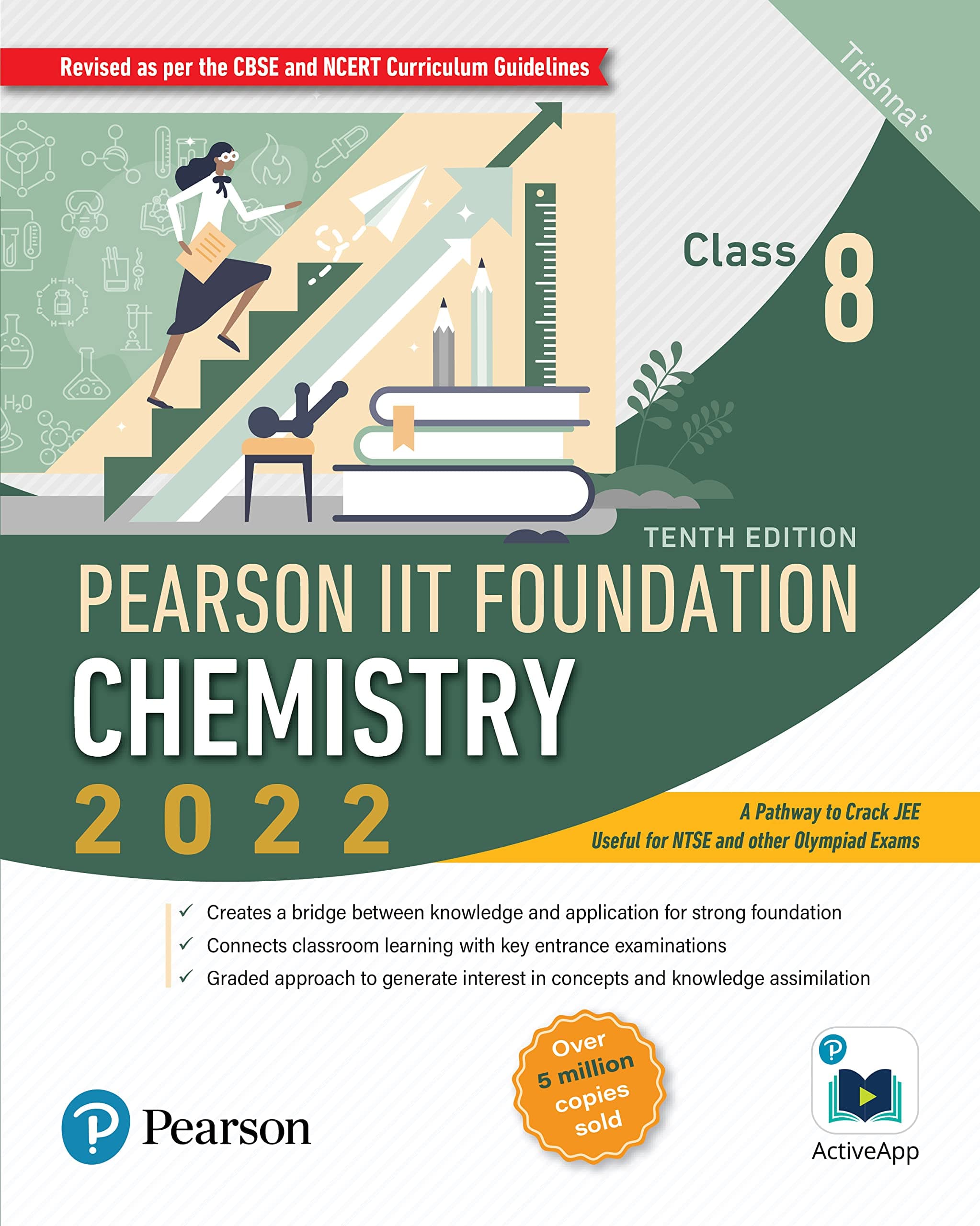 Pearson IIT Foundation Chemistry Class 8| Tenth Edition| Includes Active App -To gauge Self Preparation| By Pearson Paperback – 10 February 2022