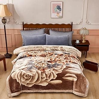 9 lb Fleece Blanket Queen Size 77x90 inch,2 ply Soft Warm Plush Flannel Blanket with Embossed Surface for The Cold Night.