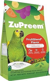 Zupreem Fruitblend Flavor Pellets Bird Food For Large Birds, 3.5 Lb Bag Powerful Made In The Usa, Naturally Flavored Amazons, Macaws, Cockatoos 84030, Pound (Pack Of 1)