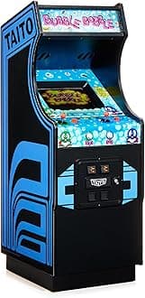 Numskull Quarter Arcades Bubble Bobble Collector's Edition Mini Arcade - 1/4 Scale Authentic Wooden Replica, Original ROM, Rechargeable Battery & 3W Speakers for Retro Enthusiasts