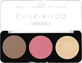 Cheek-A-Boo 3-in-1 Face Palette – Blusher, Contour & Highlighter | Highly Pigmented, Blendable & Lightweight | Long-Lasting Makeup Palette for All Skin Tones | 8g, Shade- 03