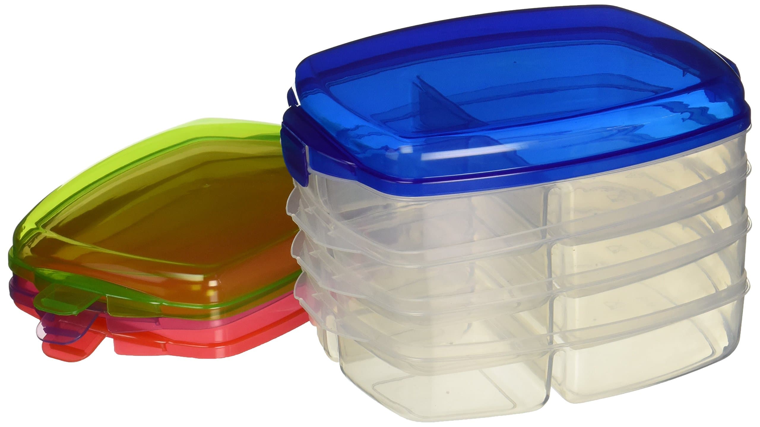 Lunch Box - Large Plastic Bento Boxes, Lunch Boxes Set of 4 - (NON Leakproof - lunchboxes)