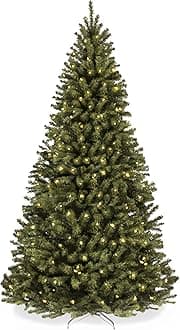 Best Choice Products 12ft Pre-Lit Spruce Artificial Holiday Christmas Tree for Home, Office, Decoration w/ 1,300 Incandescent Lights, 4,188 Branch Tips, Easy Assembly, Metal Hinges & Foldable Base