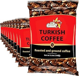 Elite Turkish Ground Roasted Coffee Bag, 3.5000-ounces (Pack of 10)