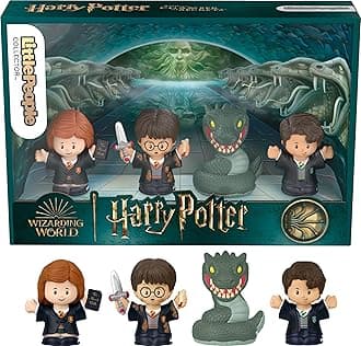Harry Potter and The Chamber of Secrets Movie Special Edition Set for Adults & Fans, 4 Figures in Display Package