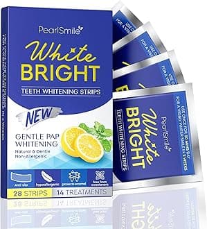 Teeth Whitening Strips – Pap Formula for Gentle Whitening – Hydroxyapatite & Xylitol for Enamel Care – No Sensitivity, Non-Slip – 14-Day Supply – Fresh Mint Flavor(Pack of 1)
