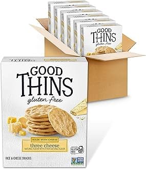 Three Cheese Rice & Cheese Snacks Gluten Free Crackers, 6-3.5 oz Boxes