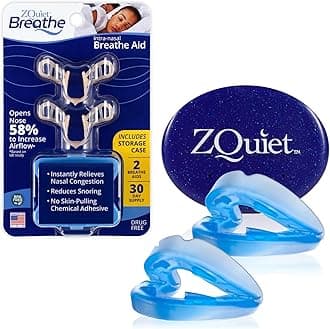 Anti-Snoring Mouthpiece Solution, 2 Size Comfort System Starter Kit + Nasal Dilator (2 Pack / 30 Day Supply) - Made in USA & FDA Cleared