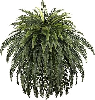 70" Ferns Artificial Giant Bush Plants, Faux Boston Ferns with 92 Fronds for Outdoors Home Decor