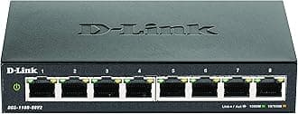 D-Link Ethernet Switch, 8 Port Easy Smart Managed Gigabit Desktop EEE Network Internet or Wall Mount (DGS-1100-08V2)