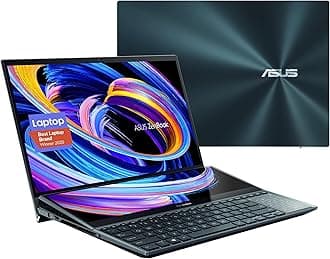 ASUS ZenBook Pro Duo 15 OLED UX582 Laptop, 15.6” OLED 4K UHD Touch Display, Intel Core i7-10870H, 16GB RAM, 1TB SSD, GeForce RTX 3070, ScreenPad Plus, Windows 10 Pro, Celestial Blue, UX582LR-XS74T