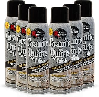 Granite Polish Spray and Surface,18oz.Can Polish Tile, Marble, Kitchen Countertop, and Natural Stone Surfaces, Radiant Shine Pack of 6
