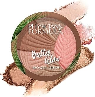 Physicians Formula Butter Glow Bronzer + Blush, 2-in-1 Creamy Bronzer Powder with Blush, Enriched with Illuminating & Moisturizing Butter Blend, Healthy Glow