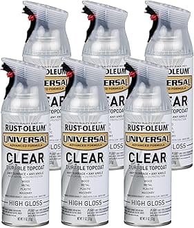 302110-6PK Universal All Surface Clear Topcoat Spray, 11 oz, High Gloss Clear, (Pack of 6)
