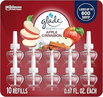 PlugIns Scented Oil 10 Refills, Air Freshener, Apple Cinnamon, 10 x 0.67 oz