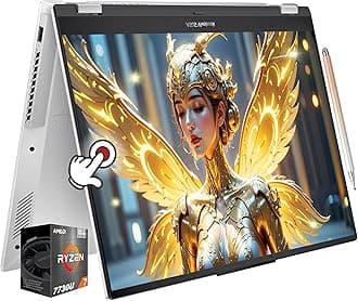 ASUSVivoBook S 16 Flip 2-in-1 Laptop, 16”WUXGA Touchscreen Display, 8-Core AMD Ryzen 7 7730U, 1080p FHD Webcam, Backlit Keyboard, WiFi 6E, Windows 11 Home, w/Pen (16GB RAM | 512GB SSD)