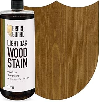 Wood Stain Water Based | Light Oak | 1L | Interior Furniture Stain | Light & Dark Stains | Eco-Friendly & Non-Toxic Wood Dye | Easy Application | Quick Dry & Low Odour