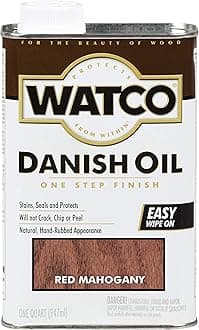 Watco 214380 Danish Oil Wood Finish, Quart, Red Mahogany