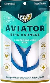 The AVIATOR Pet Bird Harness and Leash: Mini Blue