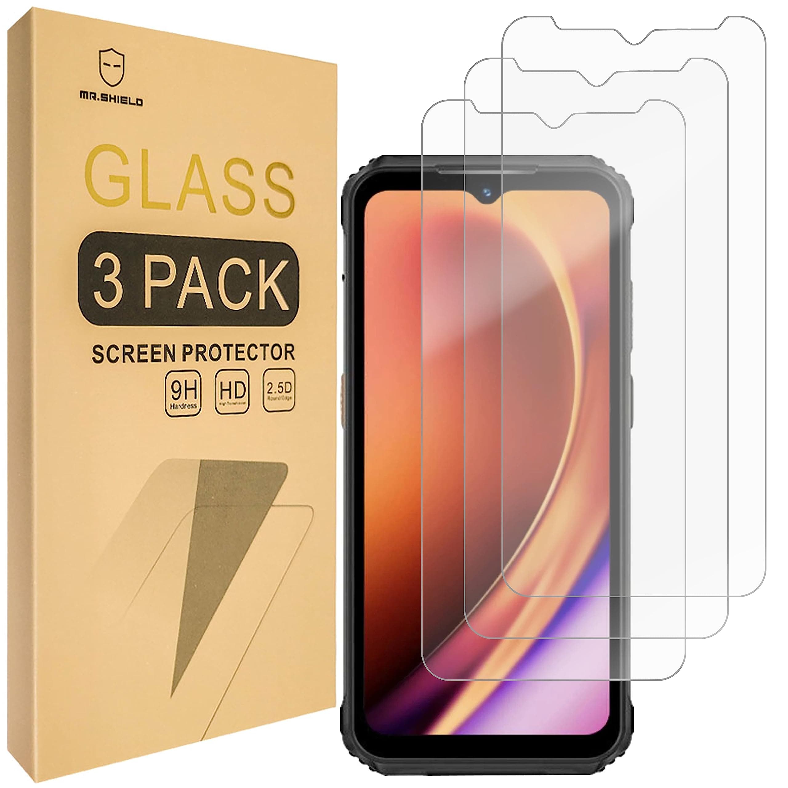 Mr.Shield[3-Pack] Screen Protector For Ulefone Armor 21 [Tempered Glass] [Japan Glass with 9H Hardness] Screen Protector