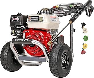 Simpson 3600 PSI Gas Pressure Washer, 2.5 GPM Commercial Power Washer, Cold Water, Honda GX200 Engine, 35' Hose, Aluminum Series, 49-State Compliant (ALH3425)
