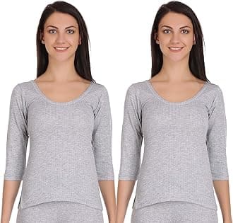 Selfcare Women Cotton Blend Thermal Top(Pack of 2 Top)