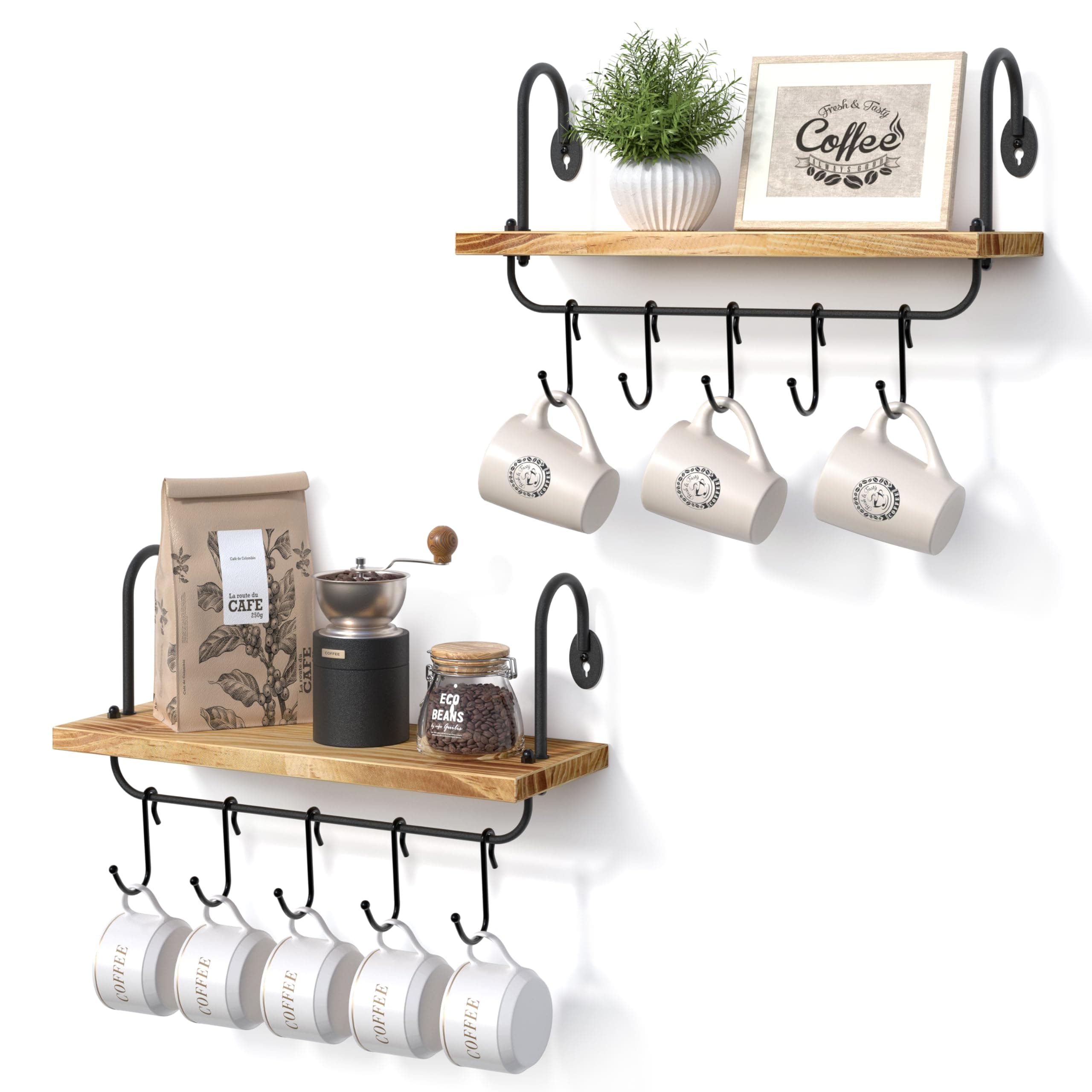 wall shelf with 10 hook